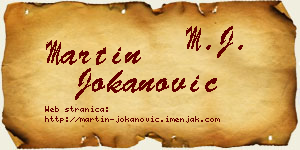 Martin Jokanović vizit kartica